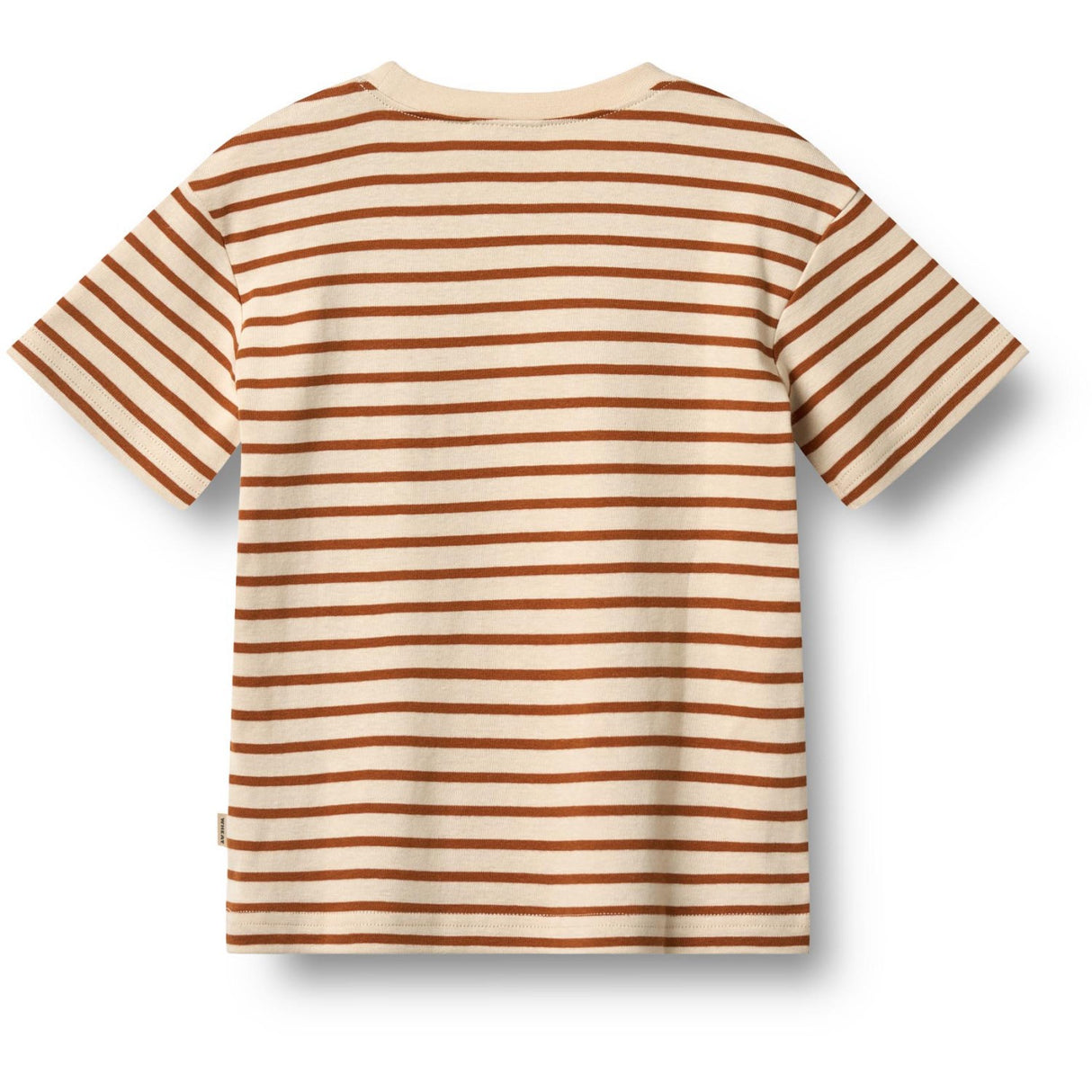 Wheat Warm Caramel Stripe T-Skjorta S/S Fabian