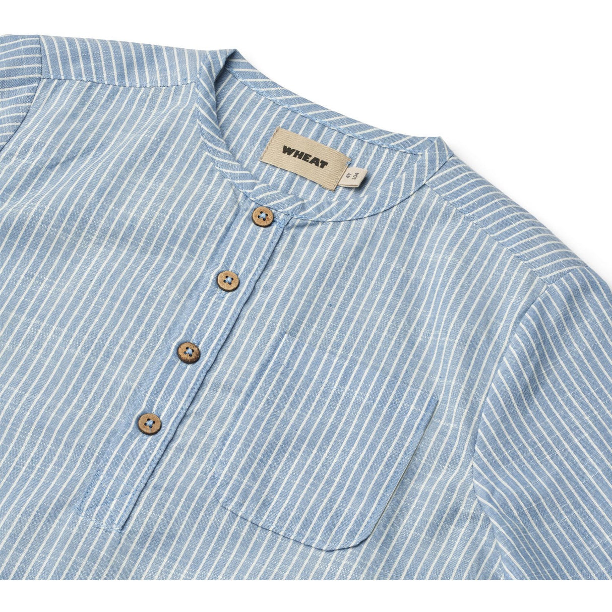 Wheat Blue Stripe Skjorta Bjørk
