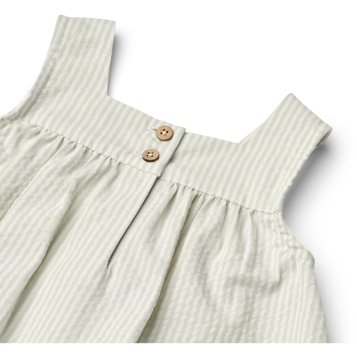 Wheat Summer Blue Stripe Klänning Ruffle Ayla