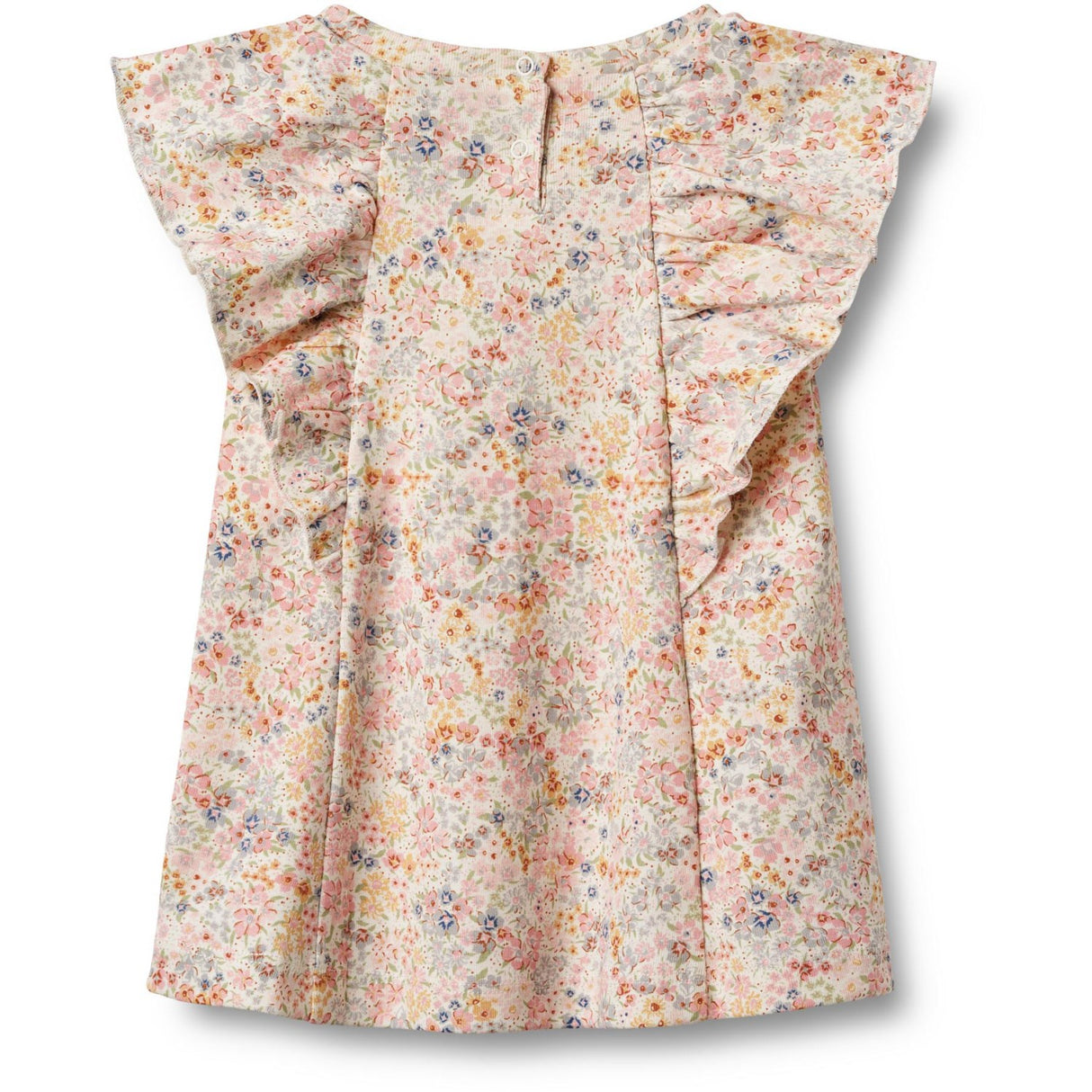 Wheat Bright Flowers Jersey Klänning Ruffle Shirley