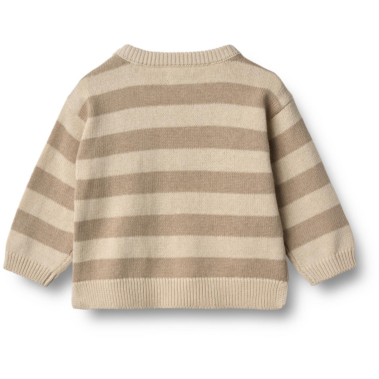 Wheat Beige Stripe Stickad Pullover Morgan