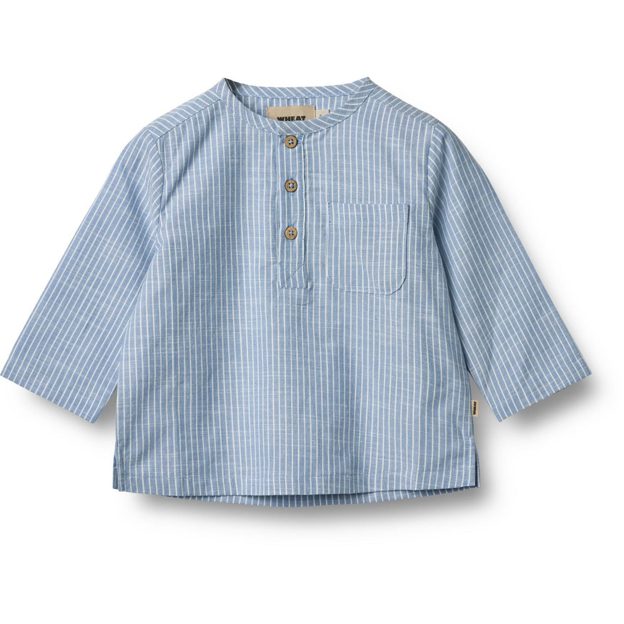 Wheat Blue Stripe Skjorta Bjørk