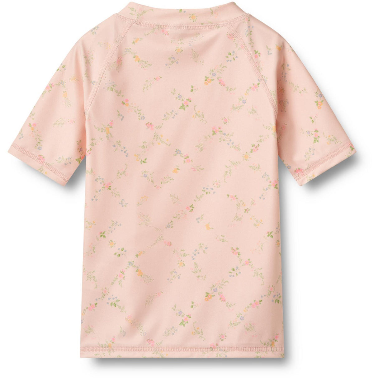 Wheat Powder Checked Flowers Swim T-Skjorta S/S Jackie