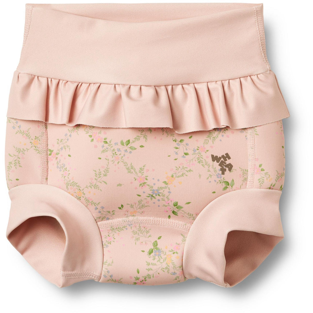 Wheat Powder Checked Flowers Neoprene Swim Byxor Rita