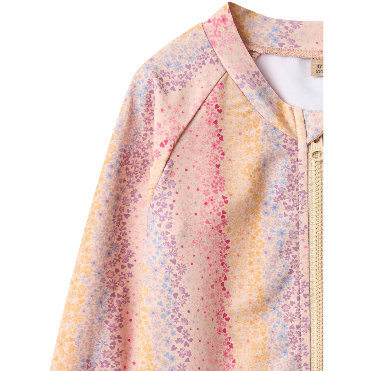 Wheat Multi Rainbow Swim T-Skjorta L/S Zip Ada