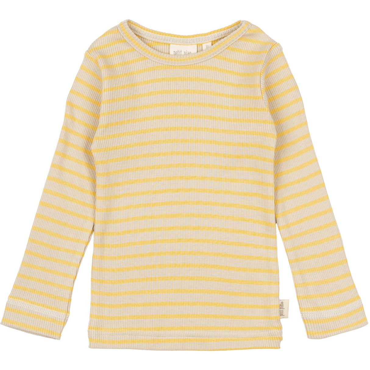 Petit Piao Yellow Sun/Dark Off White Blus Modal Striped