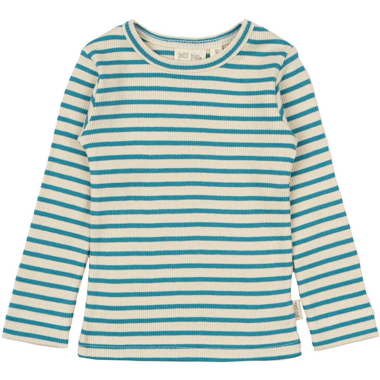 Petit Piao Turquise /Dark Off White Blus Modal Striped