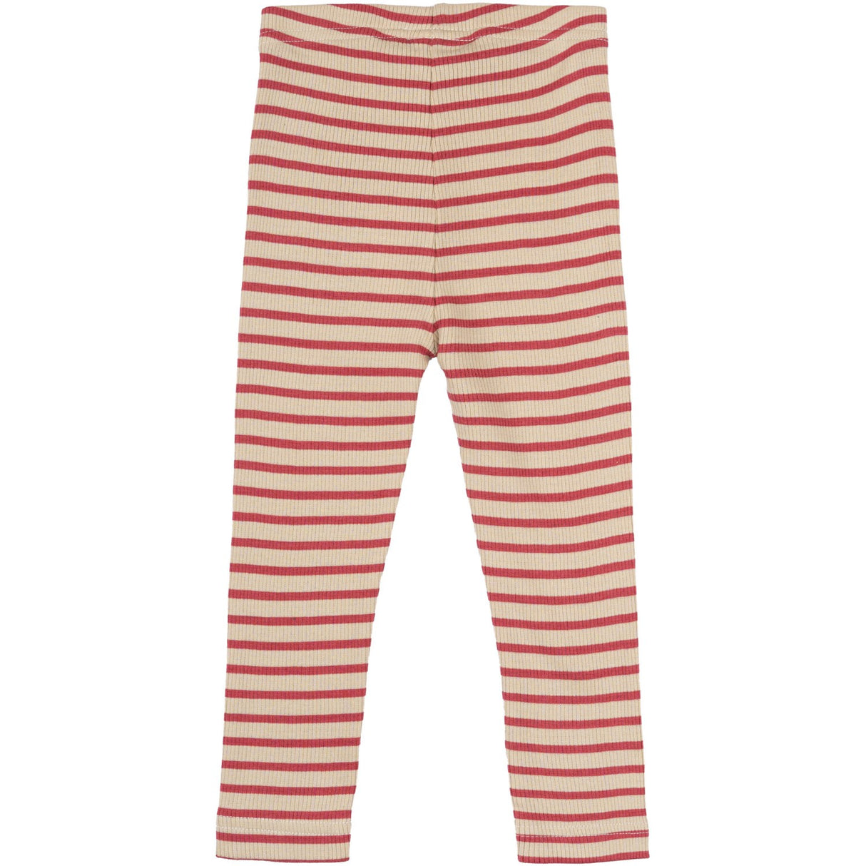 Petit Piao Light Berry/Dark Off White Leggings Modal Striped
