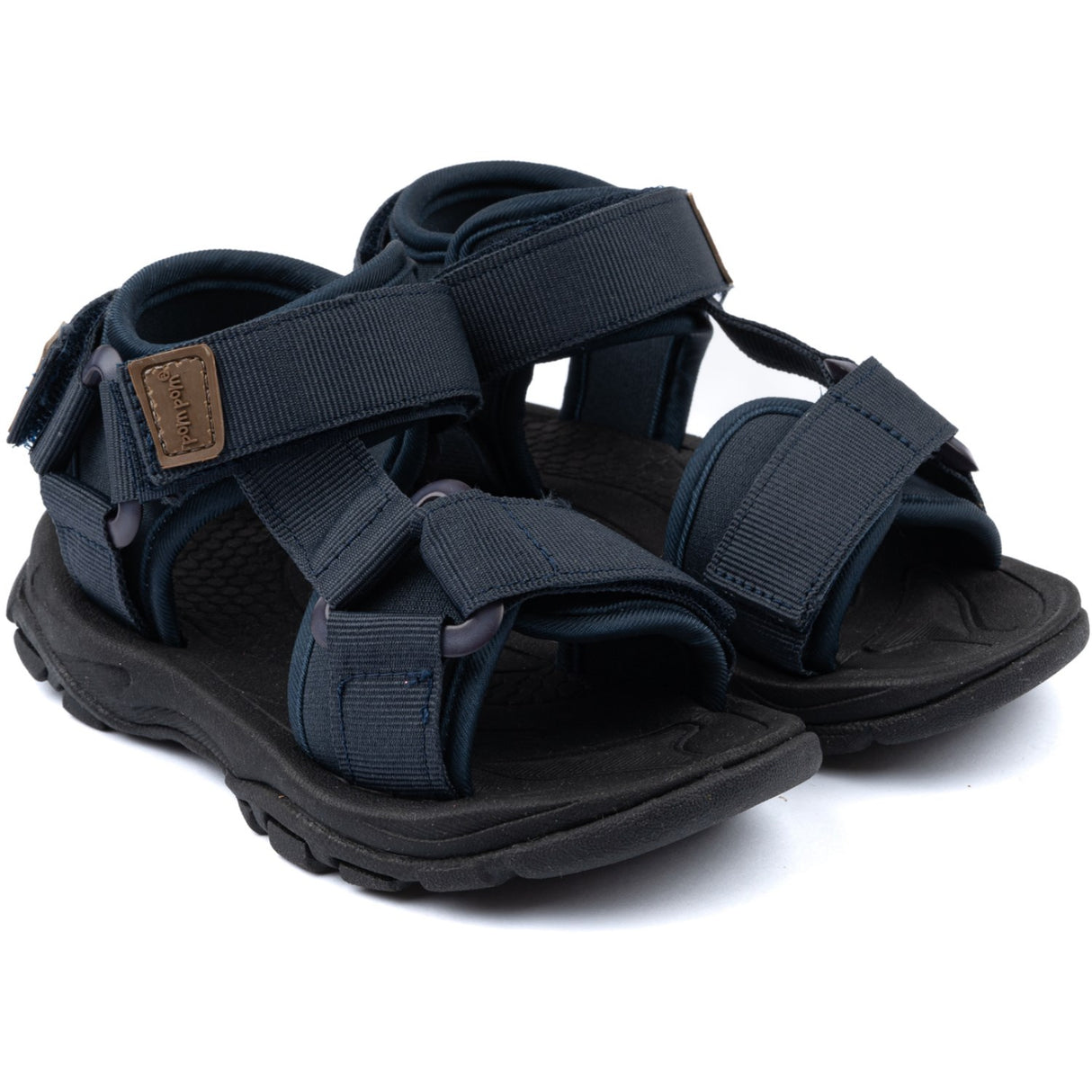 Pom Pom Navy Trecking Sandal Kardborreband
