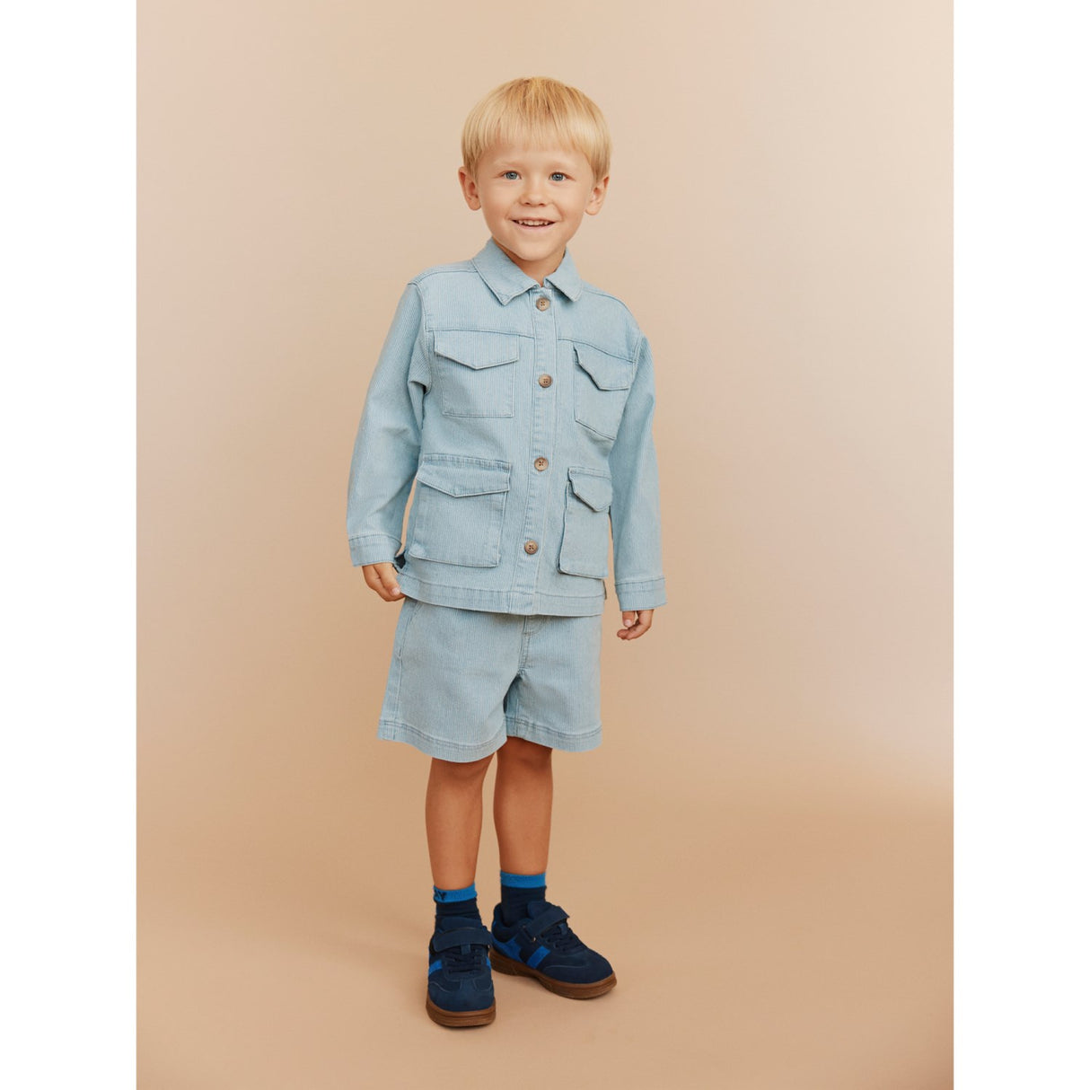 Sofie Schnoor Blue Denim Stripe Hectorsk Jacka
