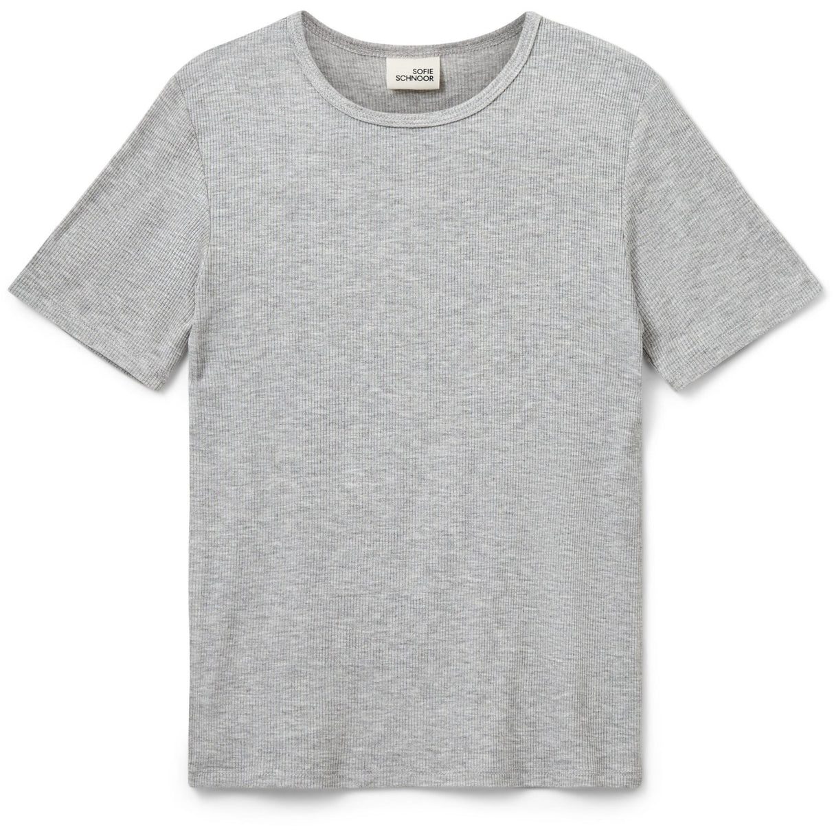 Sofie Schnoor Grey Mel Nataliasy Rib T-Skjorta