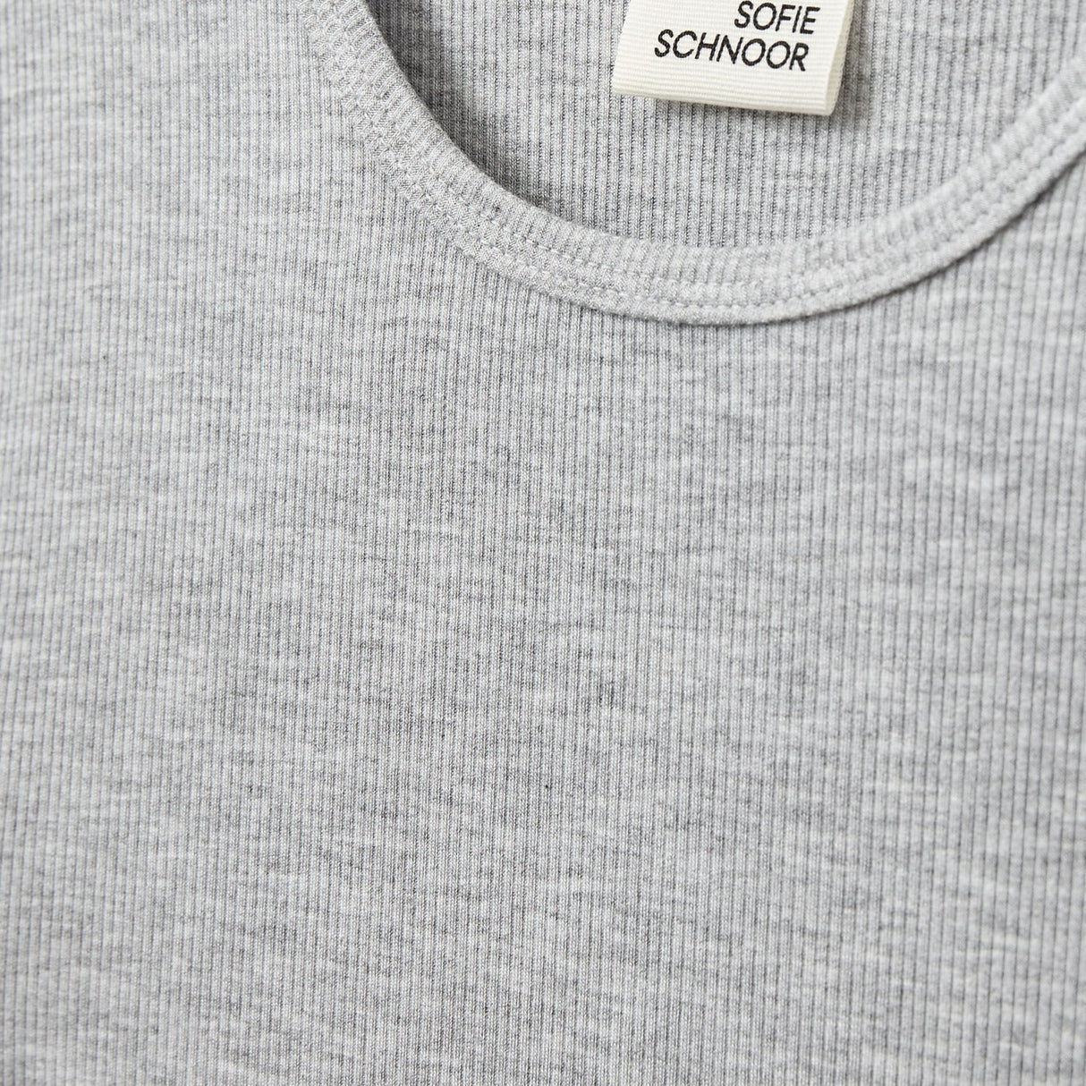 Sofie Schnoor Grey Mel Nataliasy Rib T-Skjorta