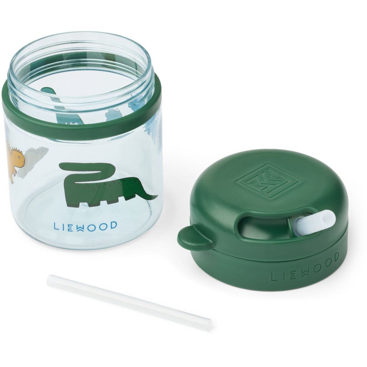 LIEWOOD Dinosaurs / Mist Pavia Tritan Straw Kopp 280ml