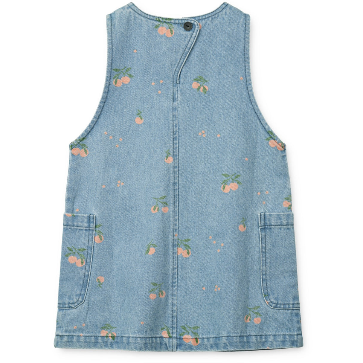 LIEWOOD Peach / Ljus Blue Denim Angelica Printed Denim Klänning