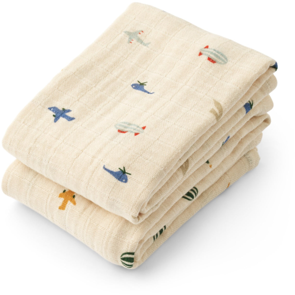 LIEWOOD Aviator / Ecru Lewis Tygblöjor 2-Pack