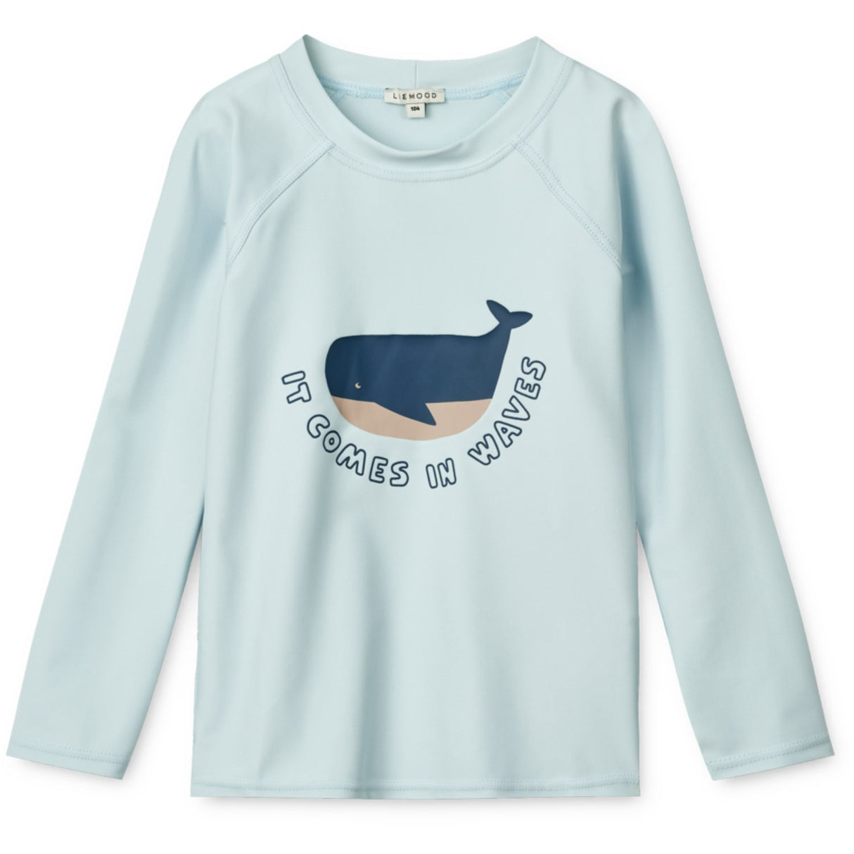 LIEWOOD It Comes I Waves / Pure Sky Noah Placement Longsleeve Swim Tee