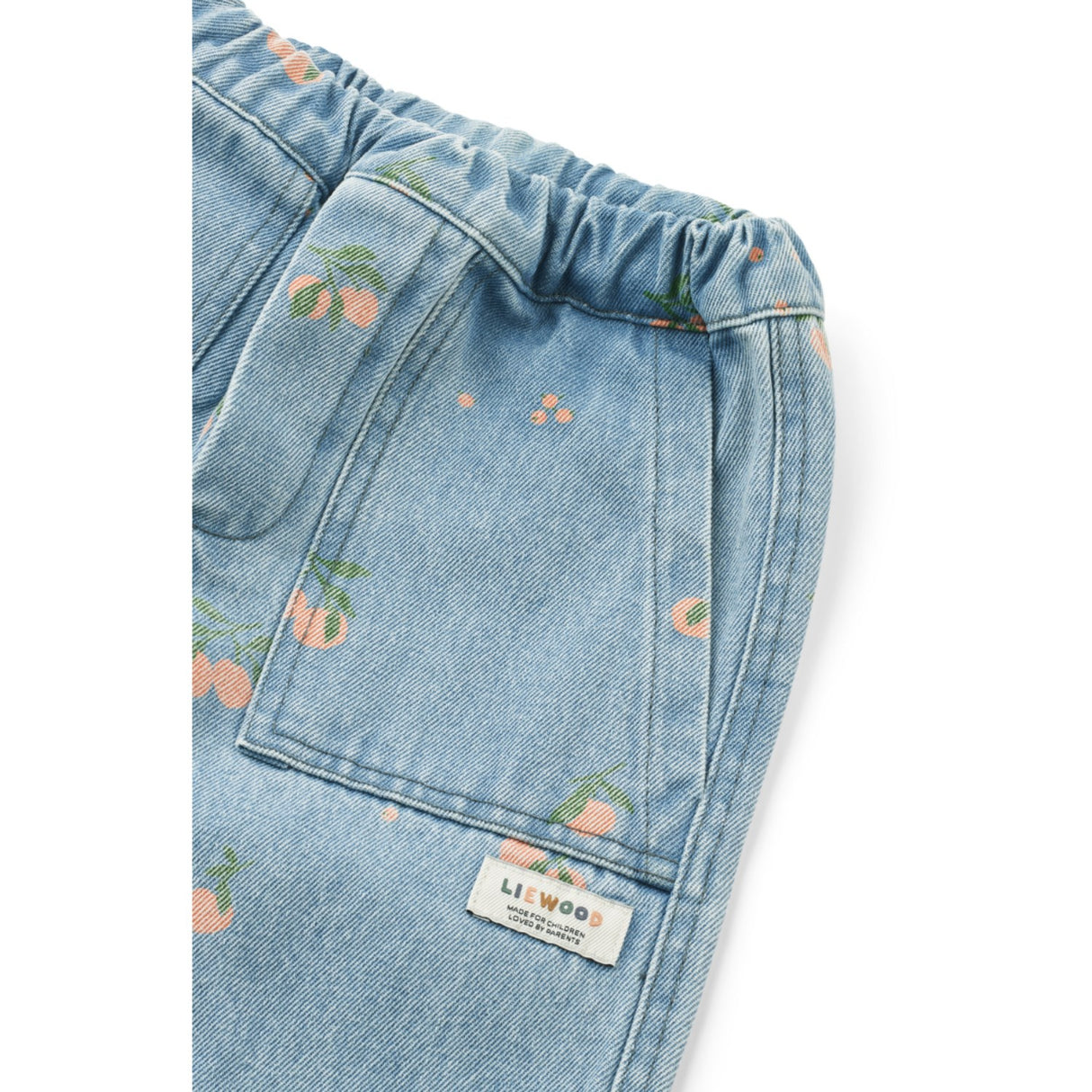 LIEWOOD Peach / Ljus Blue Denim Cesar Printed Denim Byxor