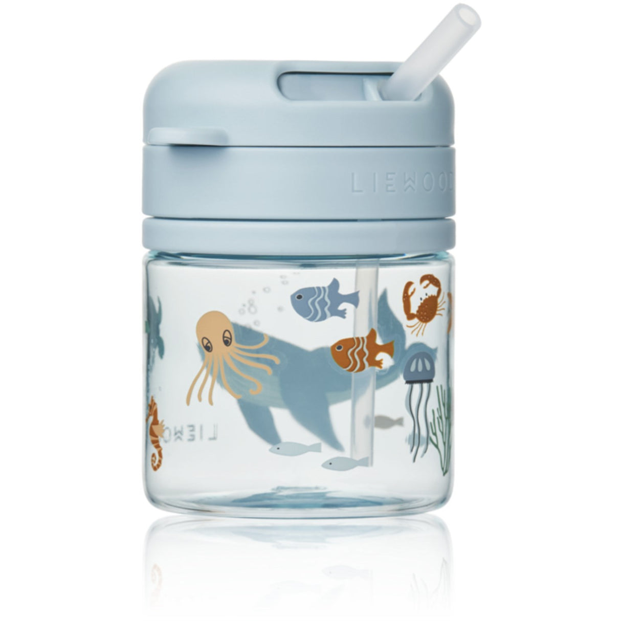 LIEWOOD Sea Creature / Sandy Pavia Tritan Straw Kopp 280ml