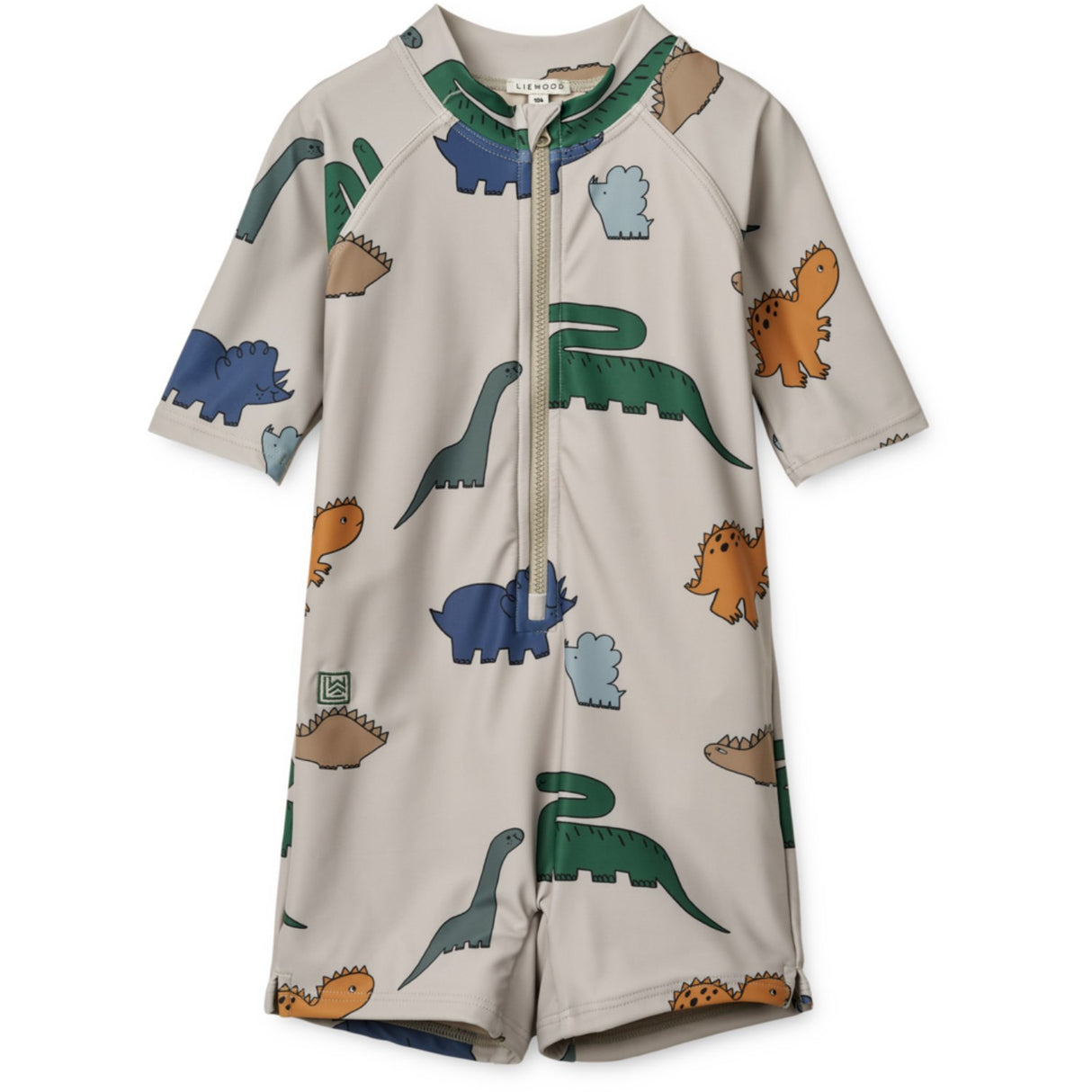 LIEWOOD Dinosaurs / Mist Max Printed Shortsleeve Swim Byxdress