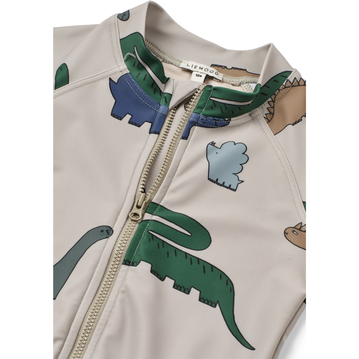LIEWOOD Dinosaurs / Mist Max Printed Shortsleeve Swim Byxdress