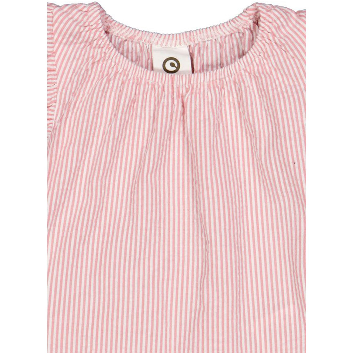 Müsli Balsam Cream/ Bubblegum Seersucker Stripe Frill Topp Baby