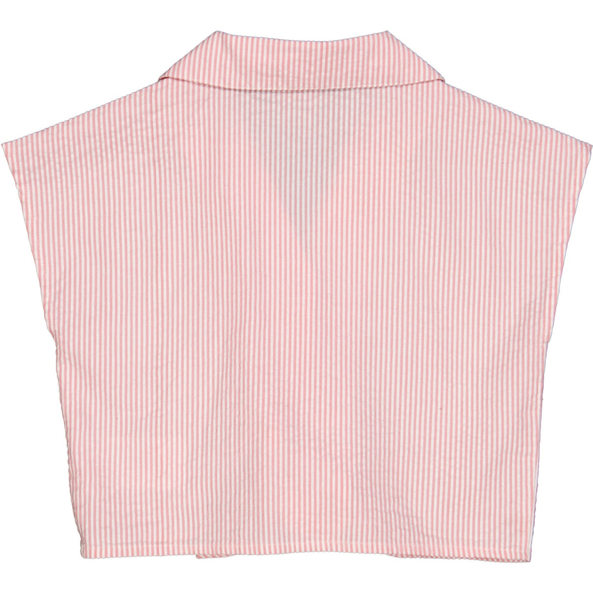 Müsli Balsam Cream/ Bubblegum Seersucker Stripe Crop Skjorta