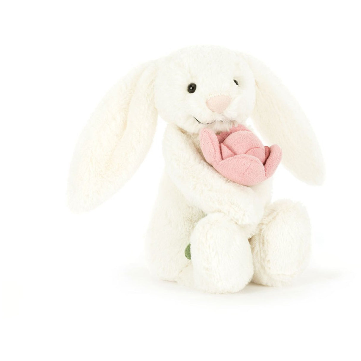 Jellycat Bashful Rabbit Cream med blomma 18 cm