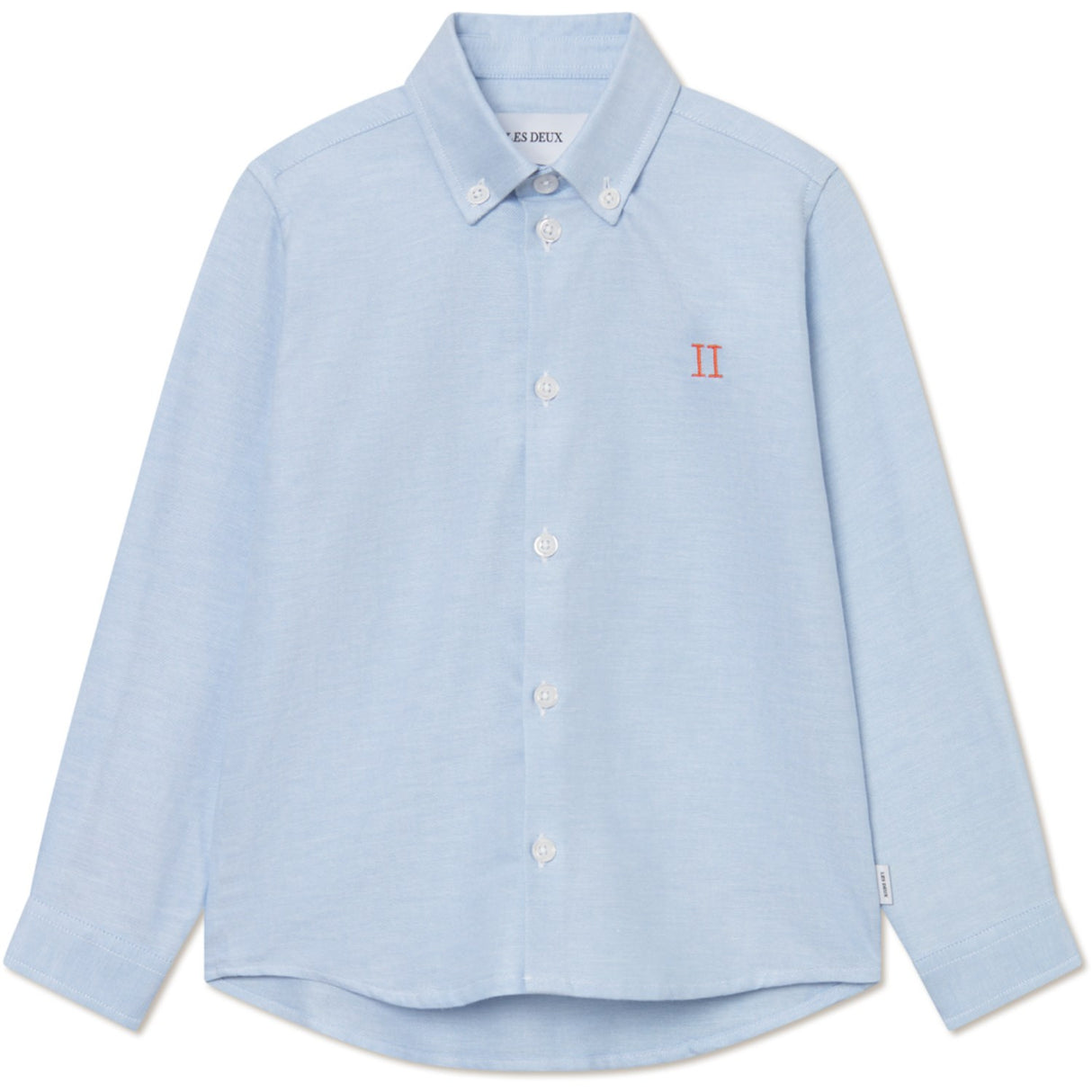 Les Deux Kids Light Blue Konrad Contrast Oxford Skjorta