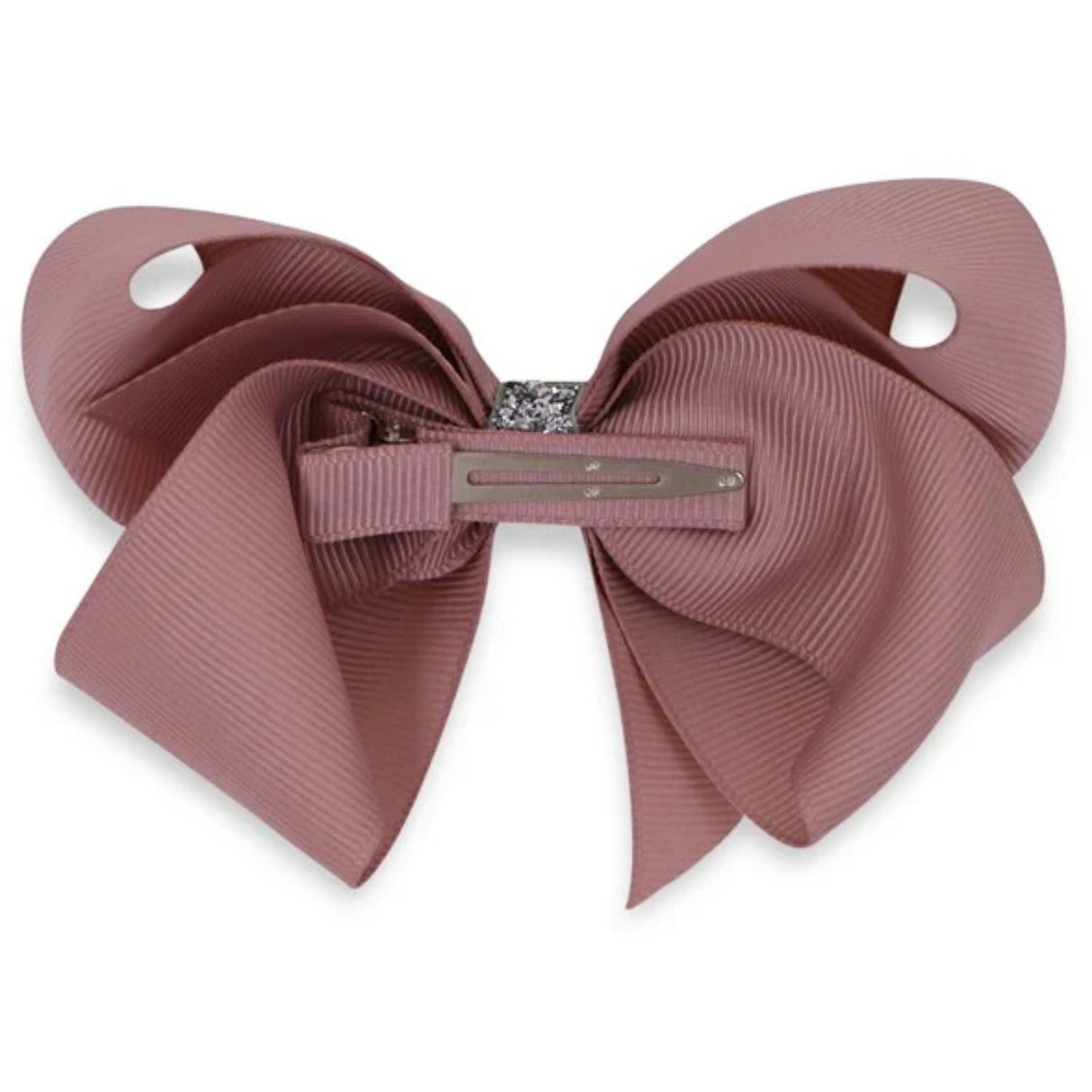 Bow's by Stær Classic Rosett - Antik Ros/Silver Glitter - 10 cm