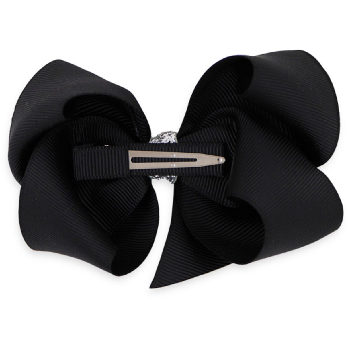 Bow's by Stær Classic Rosett - Svart/Silver Glitter - 10 cm