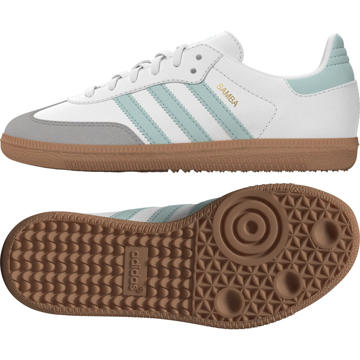adidas Originals Ftwr White/Semi Flash Aqua/Gum 3 Samba Og C Sneakers