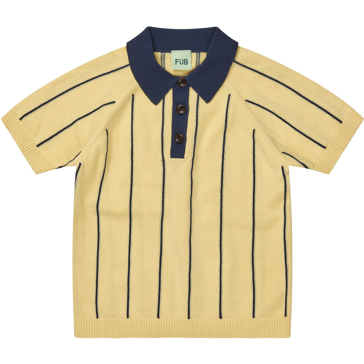 FUB vanilla/dark navy Striped Pikétröja