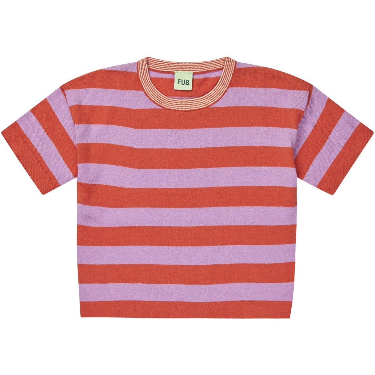 FUB tangerine/orchid Striped Tee