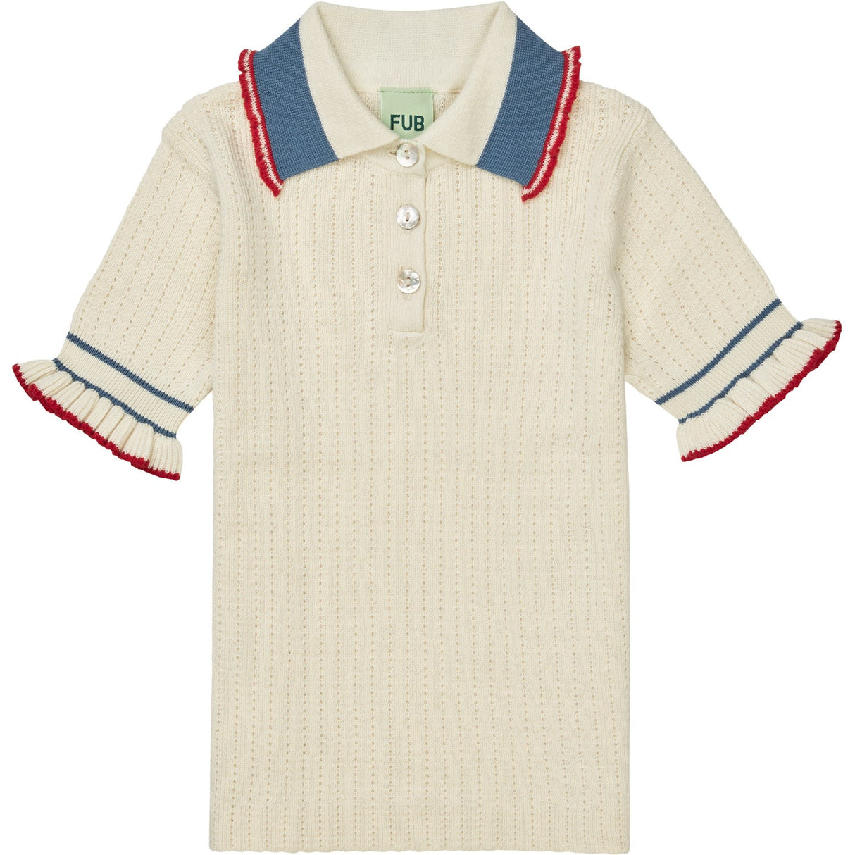 FUB ecru Frill Pikétröja