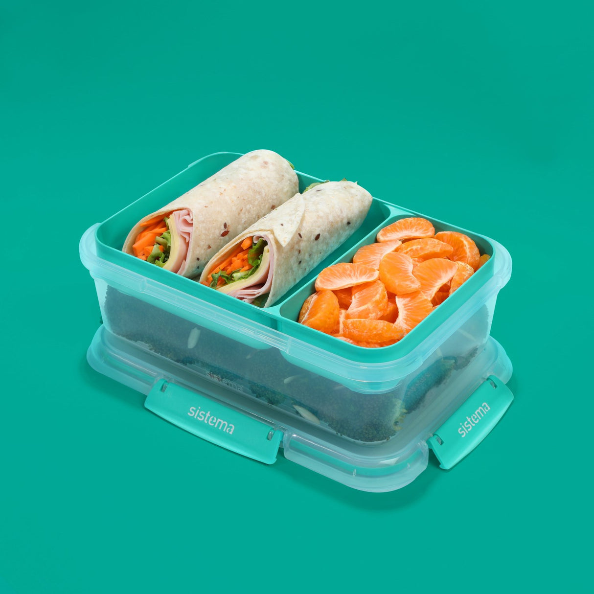 Sistema Minty Teal Rectangle Stax To Go Lunchlåda 2,2L