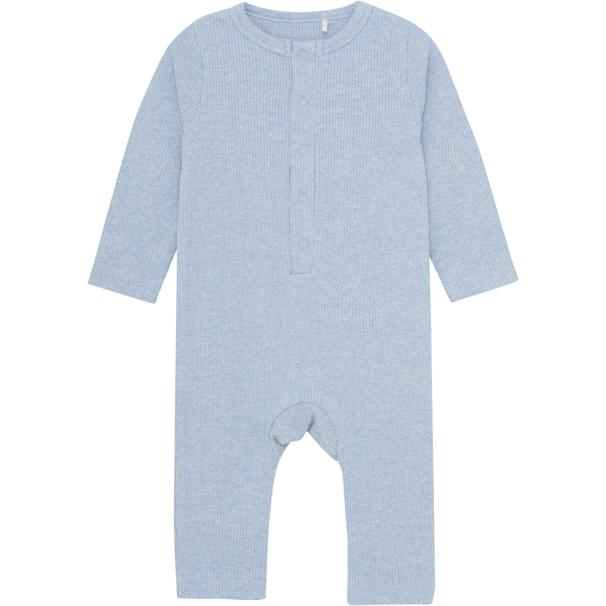 FIXONI Blue Fog Melange Romper LS Mélange Rib