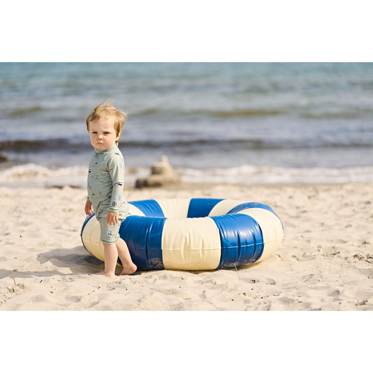 Color Kids Iceberg Green Baby Kostym L/S, AOP