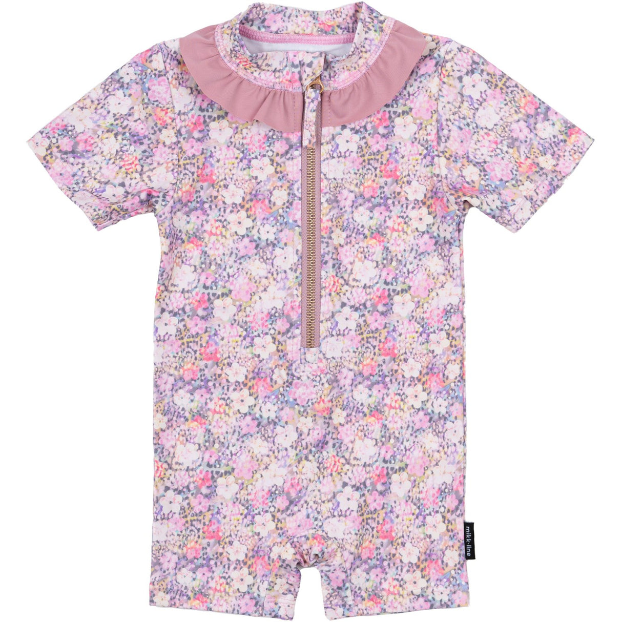 Mikk-Line Lilas AOP UV Baddräkt Volang Återvunnen