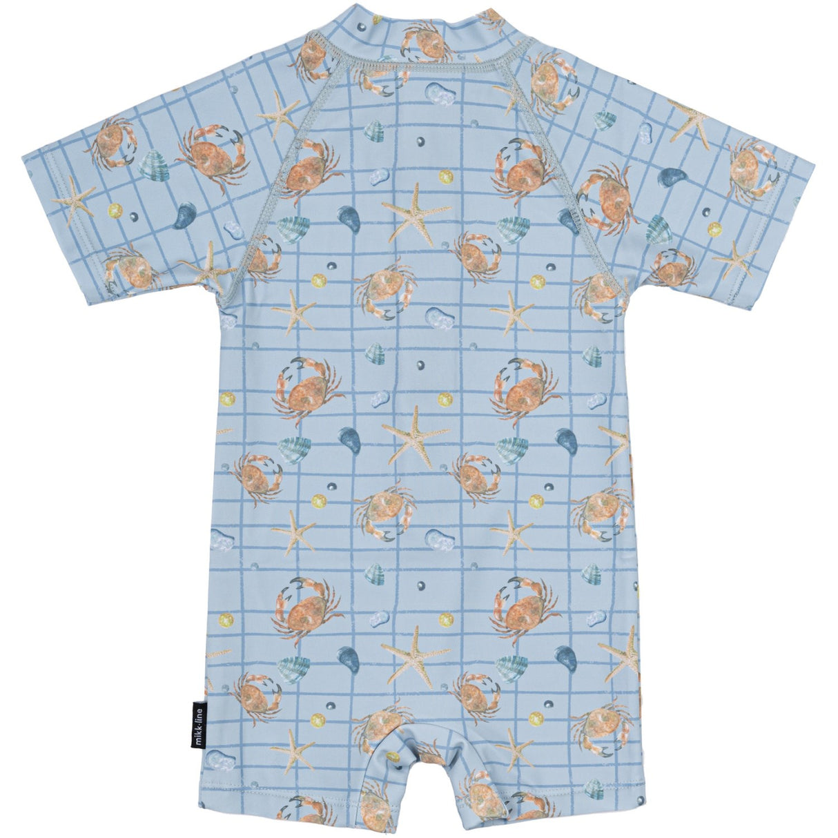 Mikk-Line Faded Denim AOP UV Baddräkt Återvunnen