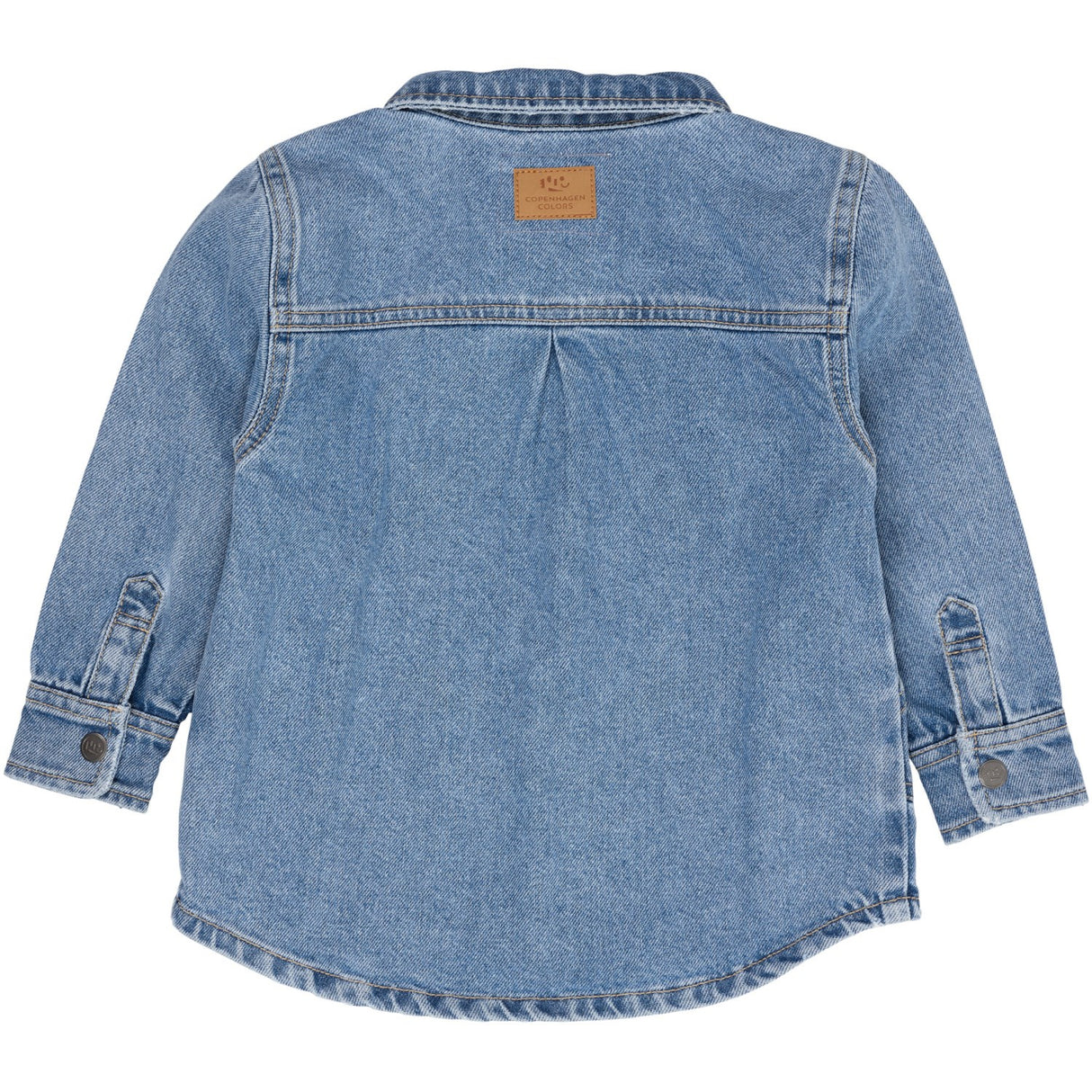 COPENHAGEN COLORS Lt Blue Indigo Washed Organic Jeans Jacka