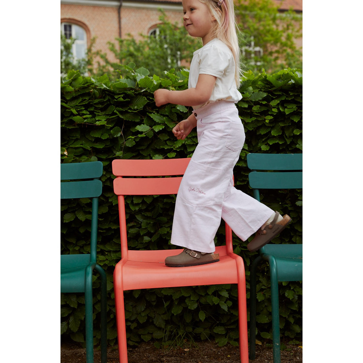 COPENHAGEN COLORS Ballerinaskor Stripe Striped Wide Byxor W Pockets