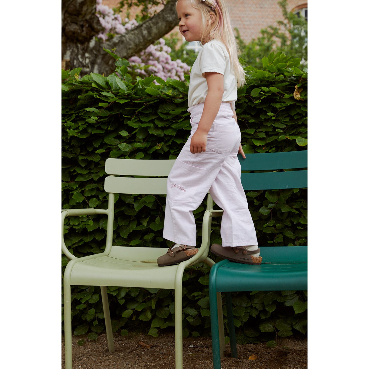 COPENHAGEN COLORS Ballerinaskor Stripe Striped Wide Byxor W Pockets