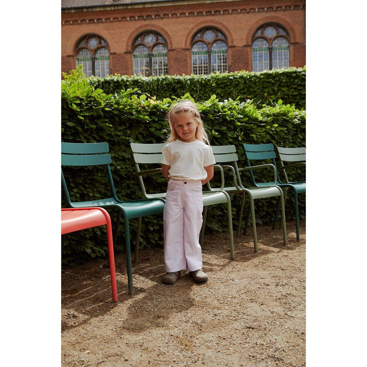 COPENHAGEN COLORS Ballerinaskor Stripe Striped Wide Byxor W Pockets