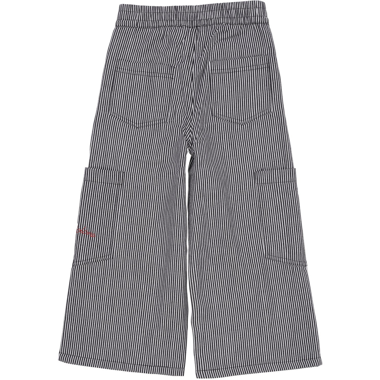 COPENHAGEN COLORS Navy Stripe Striped Wide Byxor W Pockets