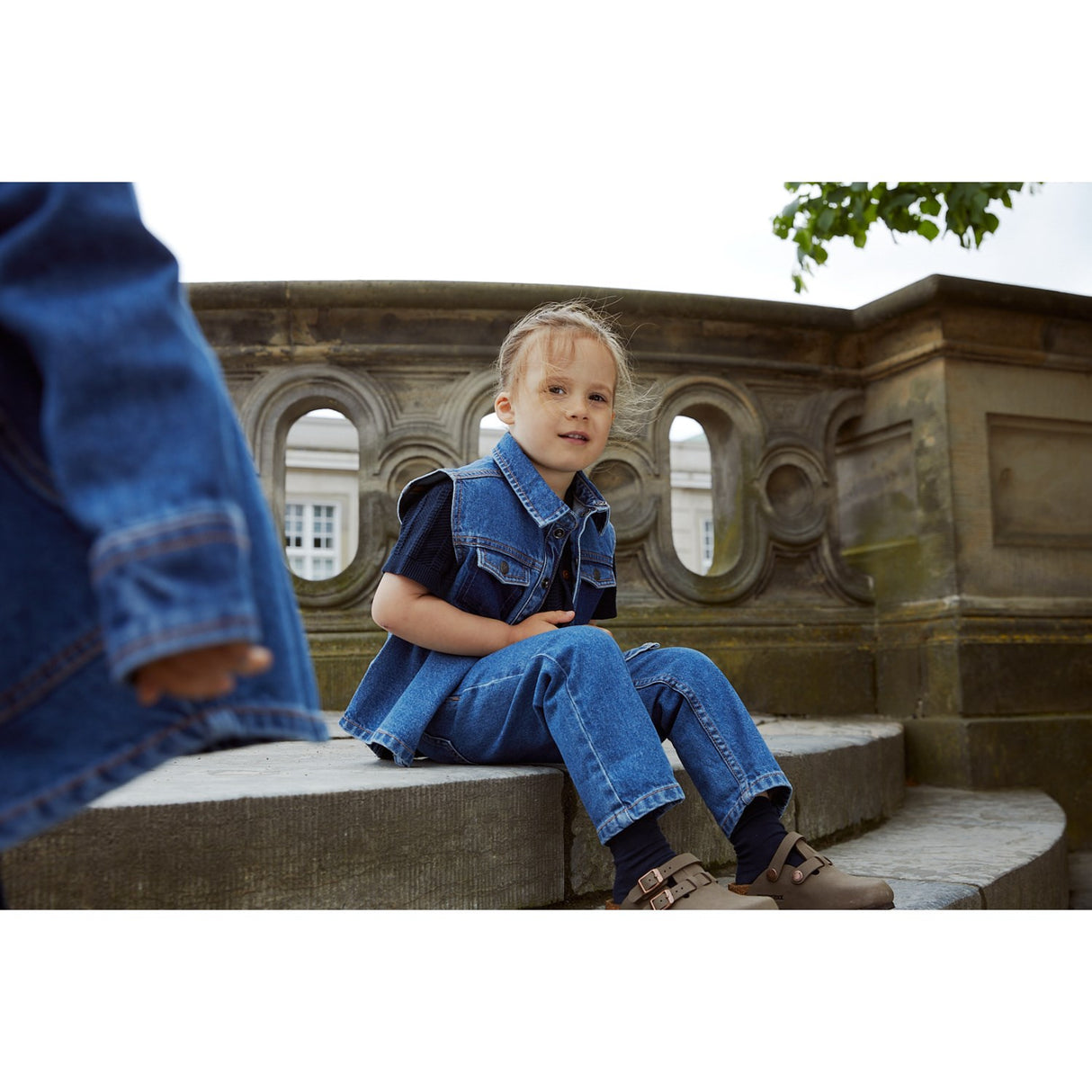 COPENHAGEN COLORS Indigo Blue Washed Organic Boyish Denim Väst