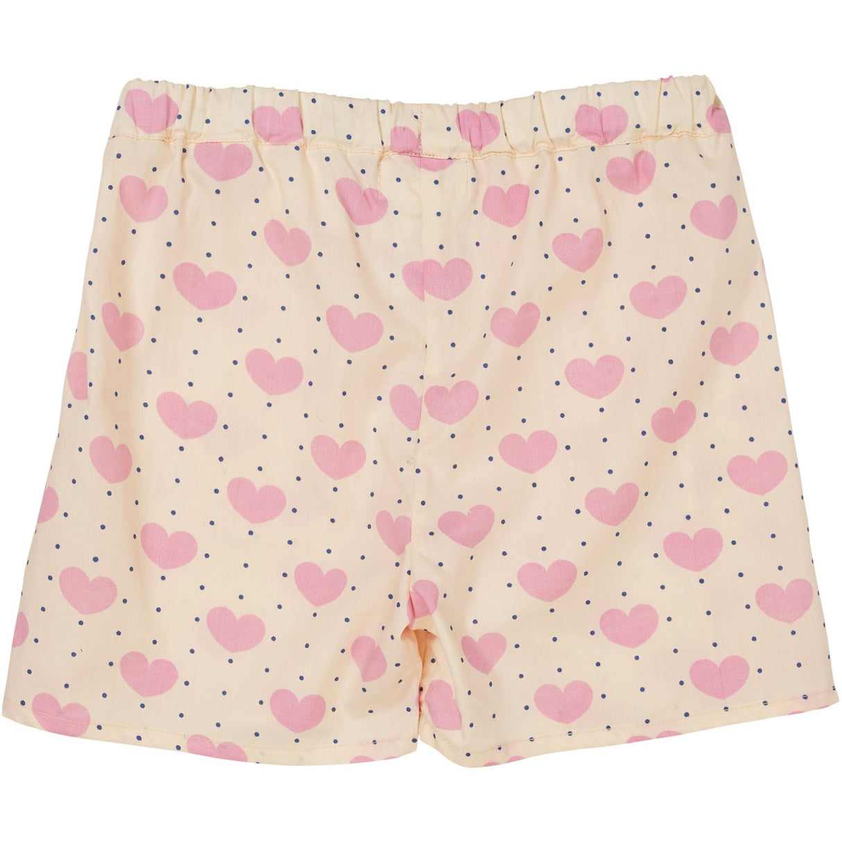 COPENHAGEN COLORS Heart Aop Heart & Dots Shorts med volangfickor