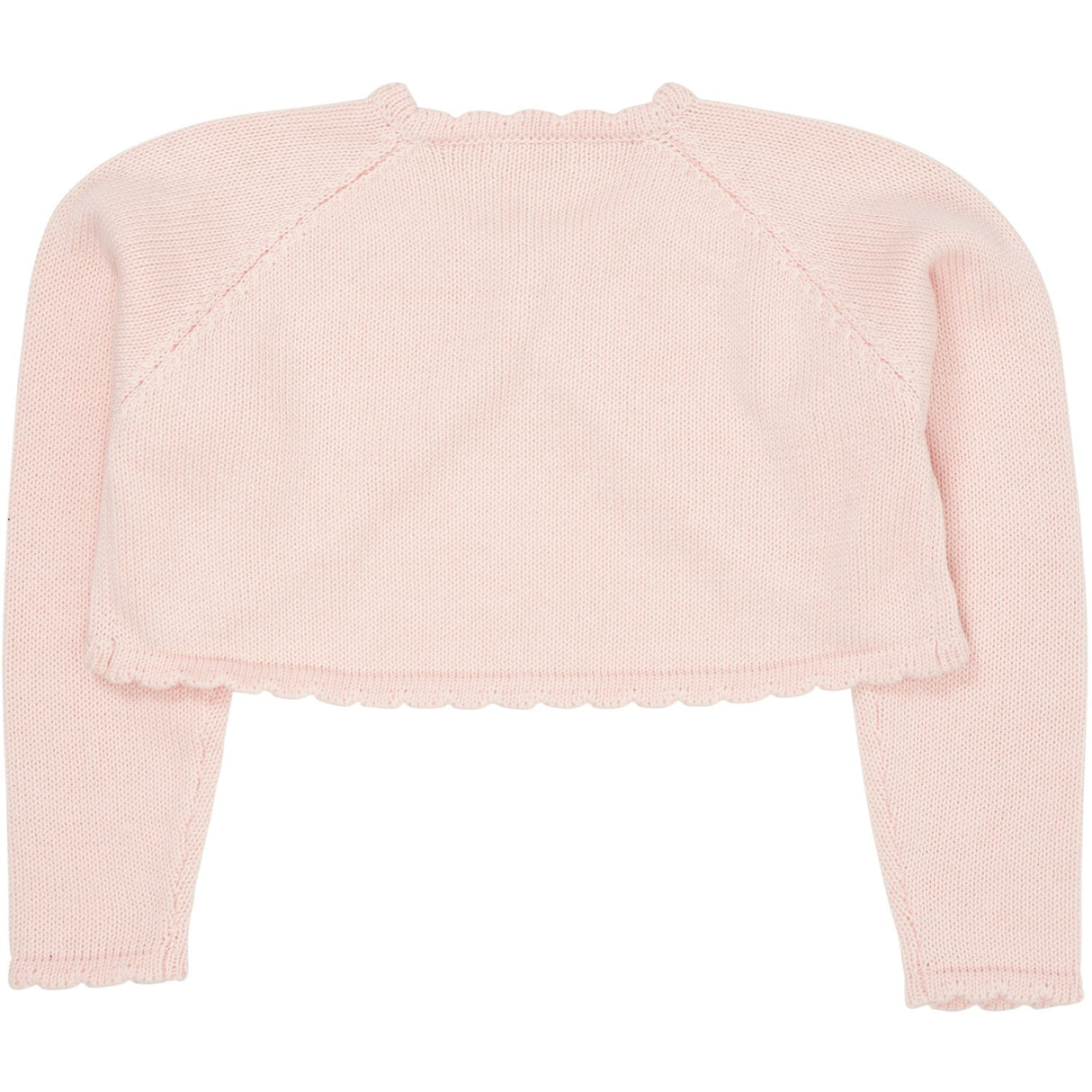 COPENHAGEN COLORS Soft Pink Lt. Stickad Bolero W. Hjärtknapp