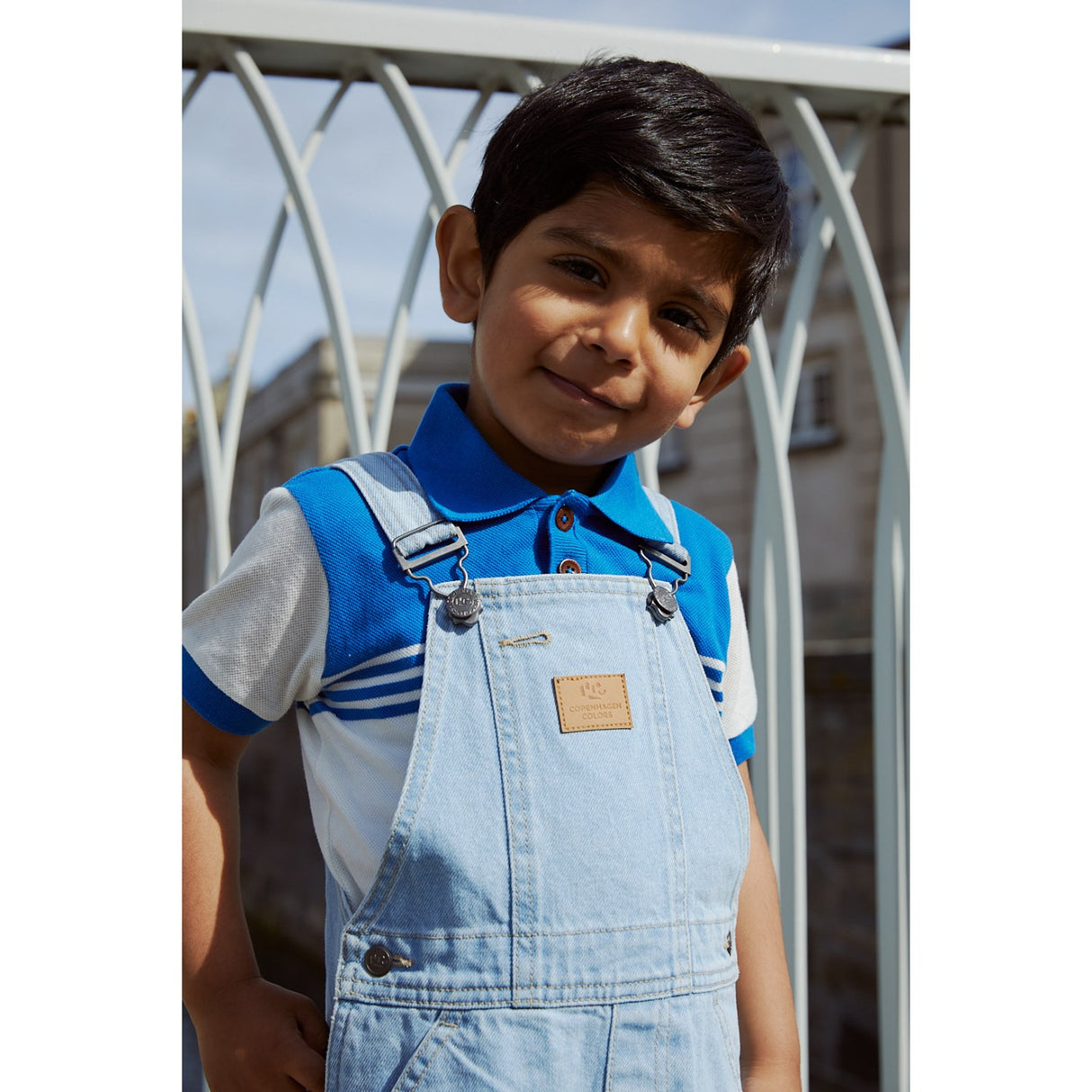 COPENHAGEN COLORS Super Lt Blue Indigo Washed Organic Overalls