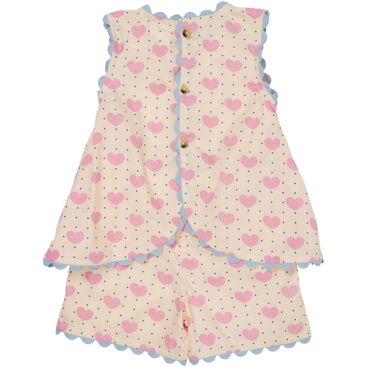 COPENHAGEN COLORS Heart Aop Heart & Dots Top