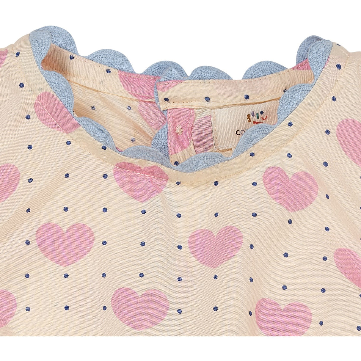 COPENHAGEN COLORS Heart Aop Heart & Dots Top